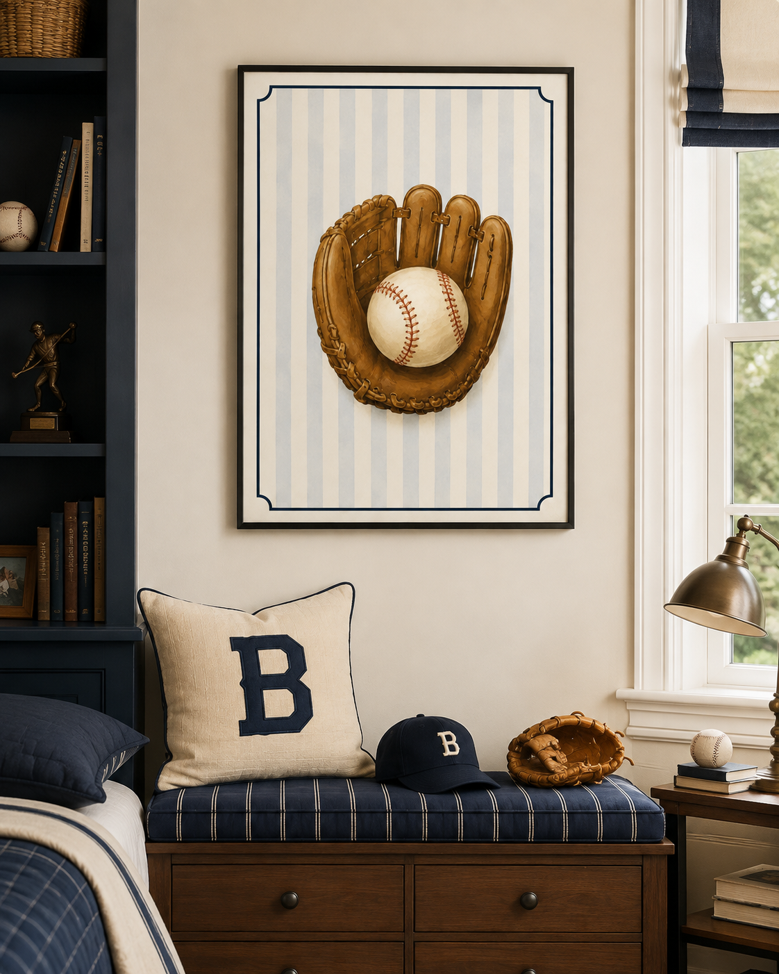 Baseball Gloves Print