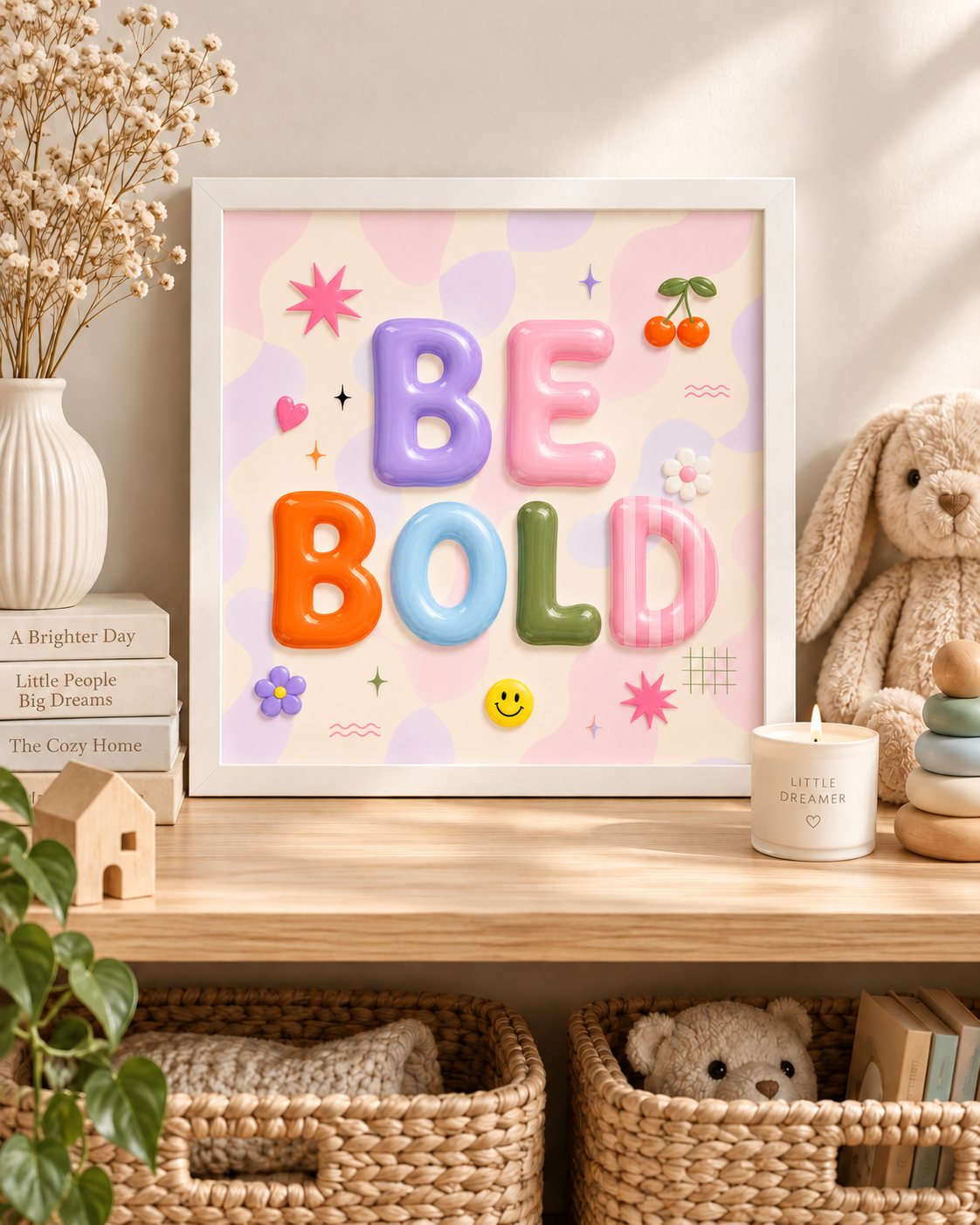 Be Bold Bubble Print