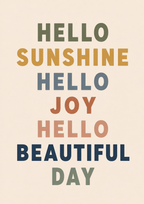 Hello Sunshine Hello Joy Style 2 Print