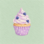 Blueberry Cream Print