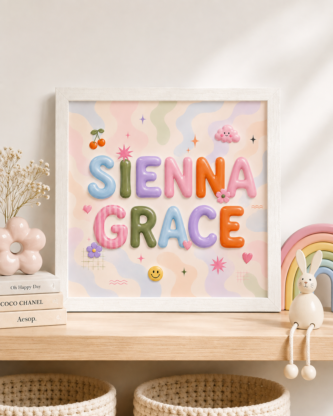 PERSONALISE ME - Bubble Her Name Print