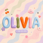 PERSONALISE ME - Bubble Her Name Print