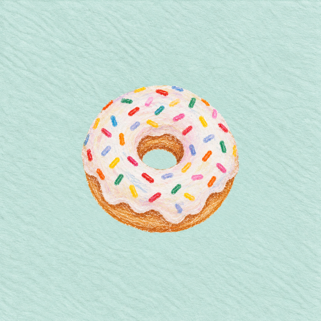 Confetti Donut Print