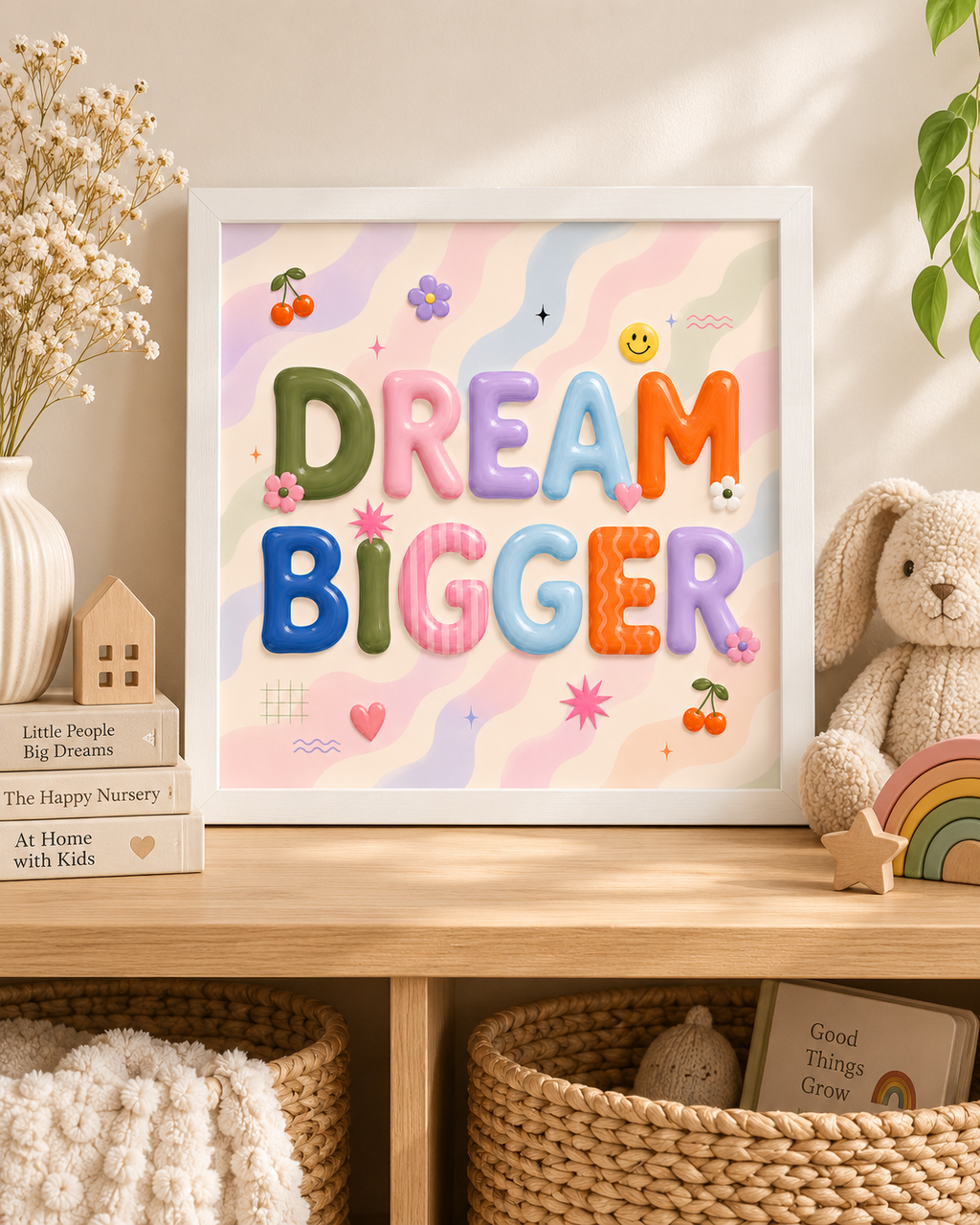 Dream Bigger Bubble Print
