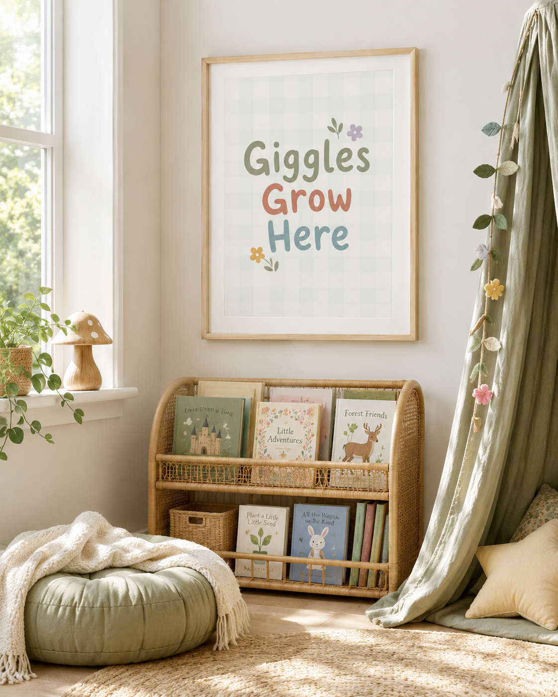 Giggles Grow Here Print