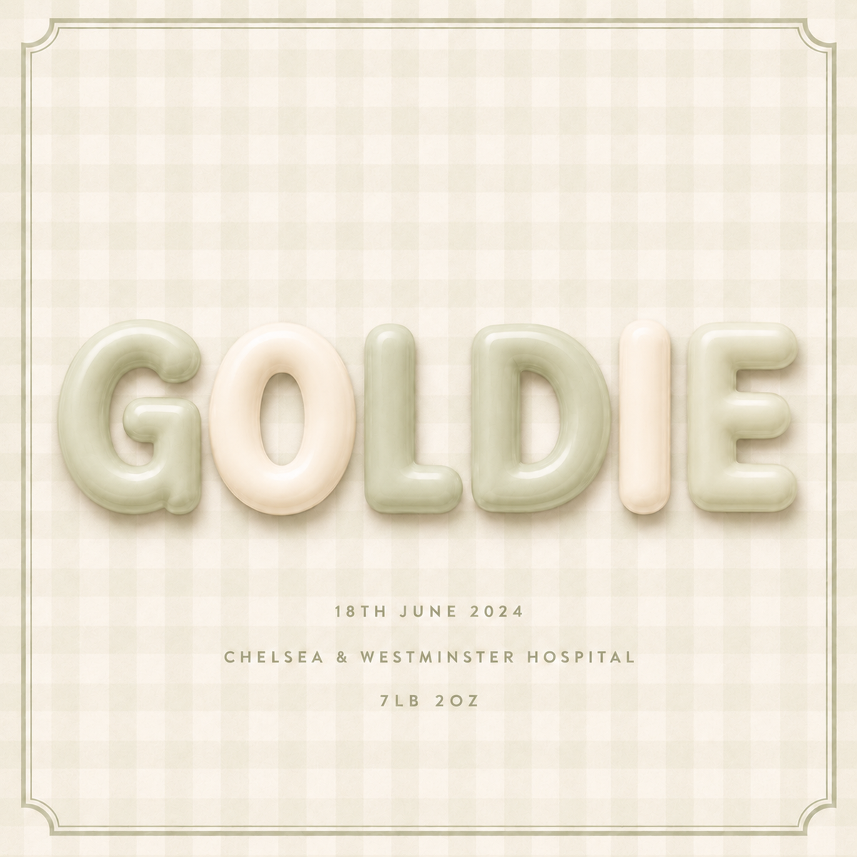 PERSONALISE ME - Pastel Pattern Name Print