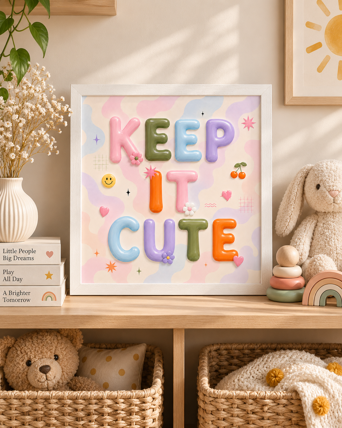 Keep it Cute Bubble Print