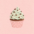 Mint Choc Cupcake Print