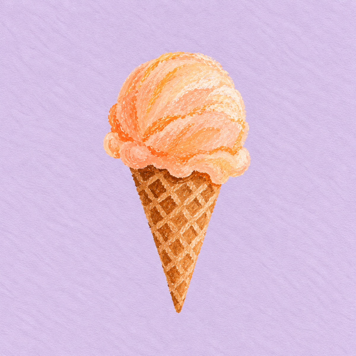Peachy Cream Print
