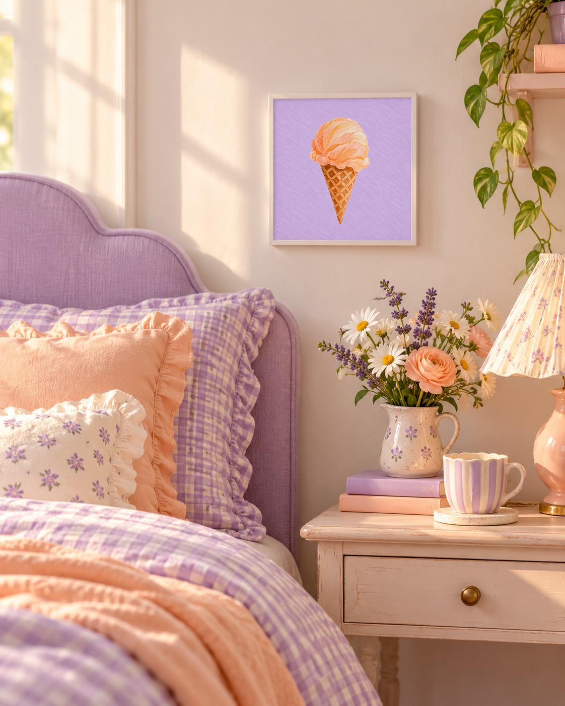 Peachy Cream Print