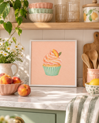 Peachy Cupcake Print