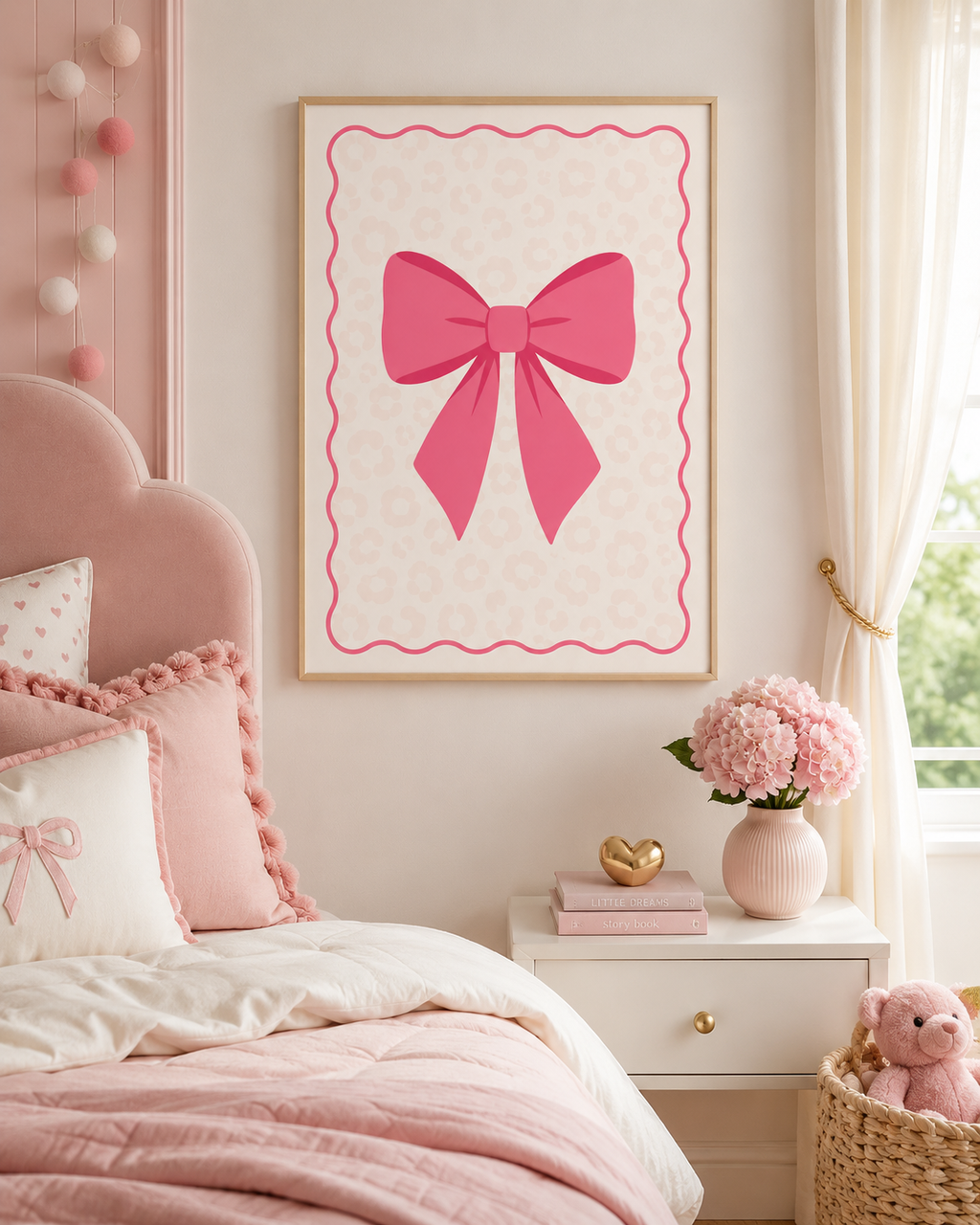Pink Bow Print
