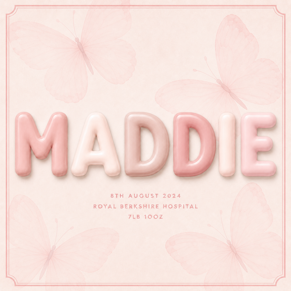 PERSONALISE ME - Pastel Pattern Name Print
