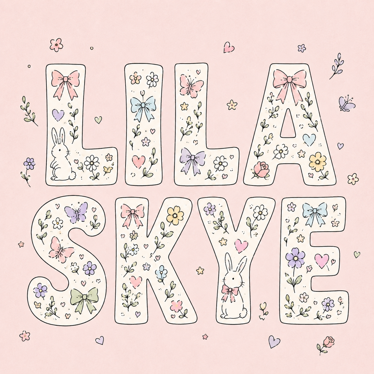 PERSONALISE ME - Pretty Girl Name 2.0 Print