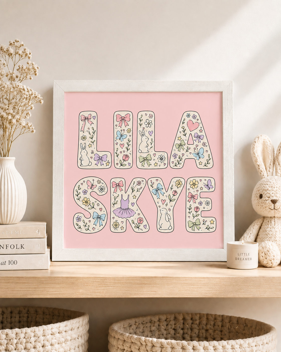 PERSONALISE ME - Pretty Girl Name Print