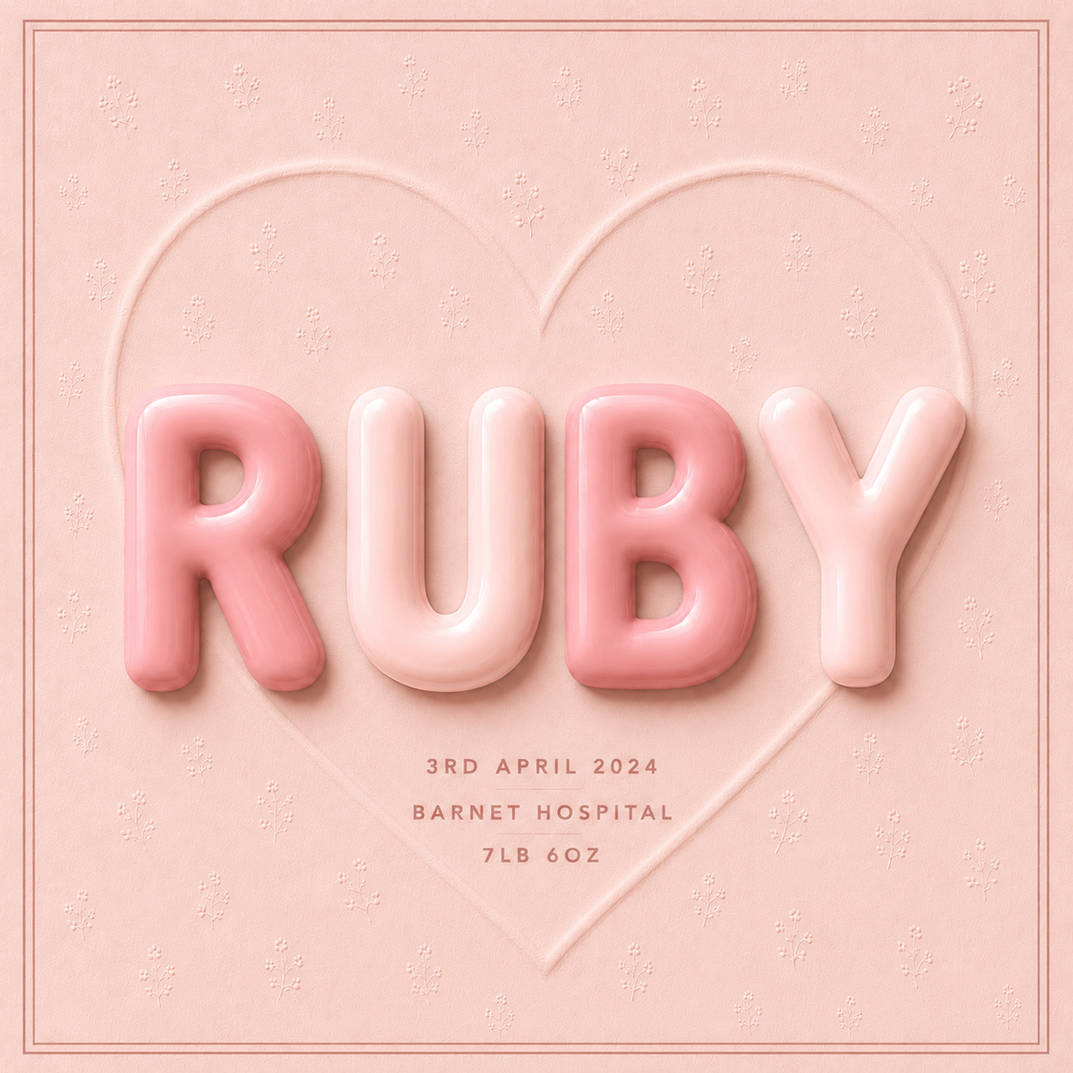 PERSONALISE ME - Pastel Pattern Name Print