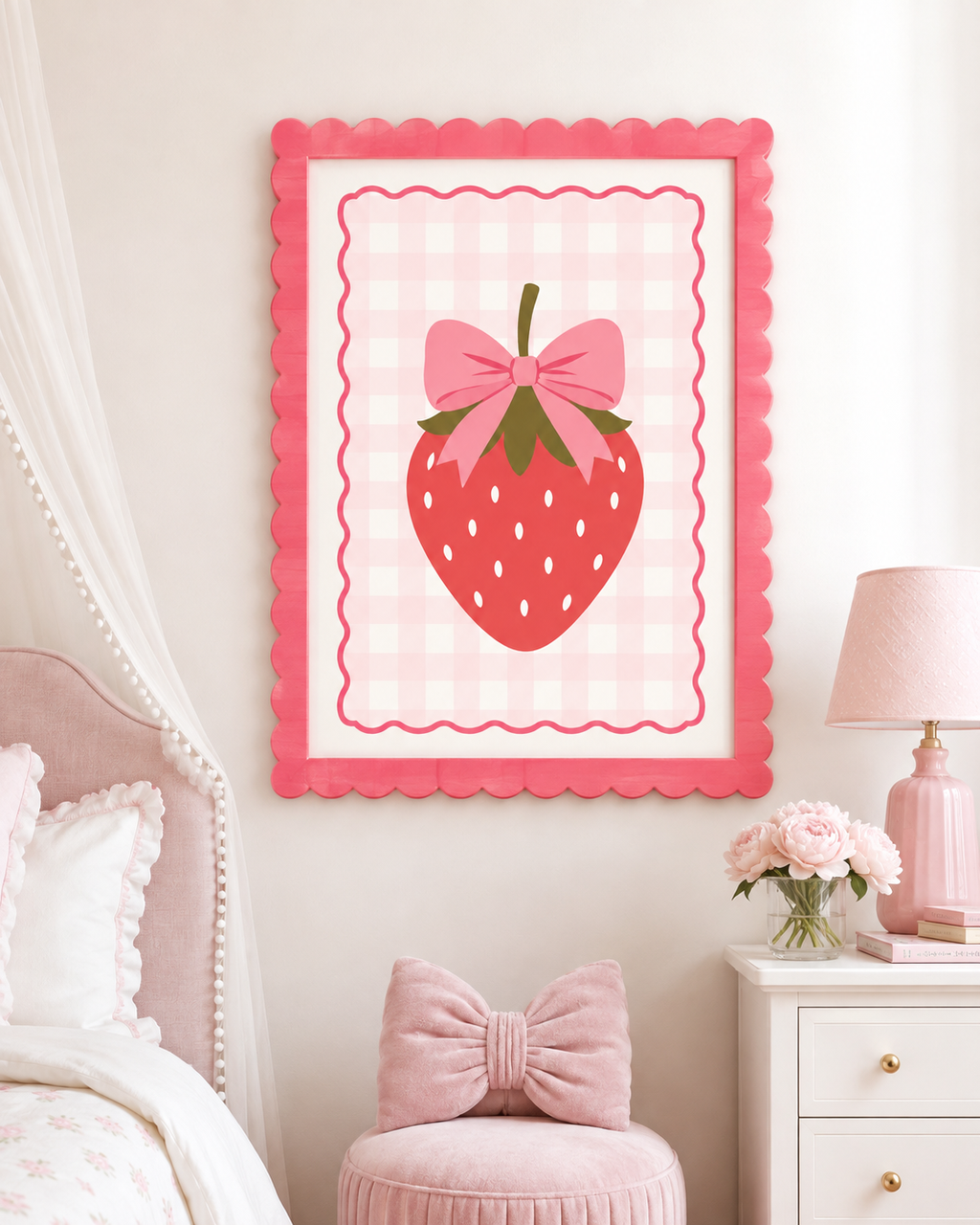 Strawberry Bow Print