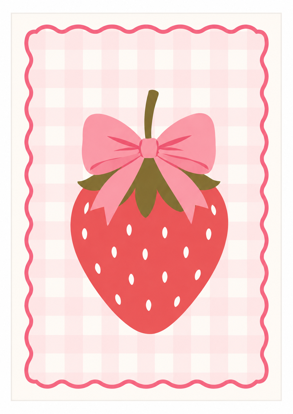 Strawberry Bow Print