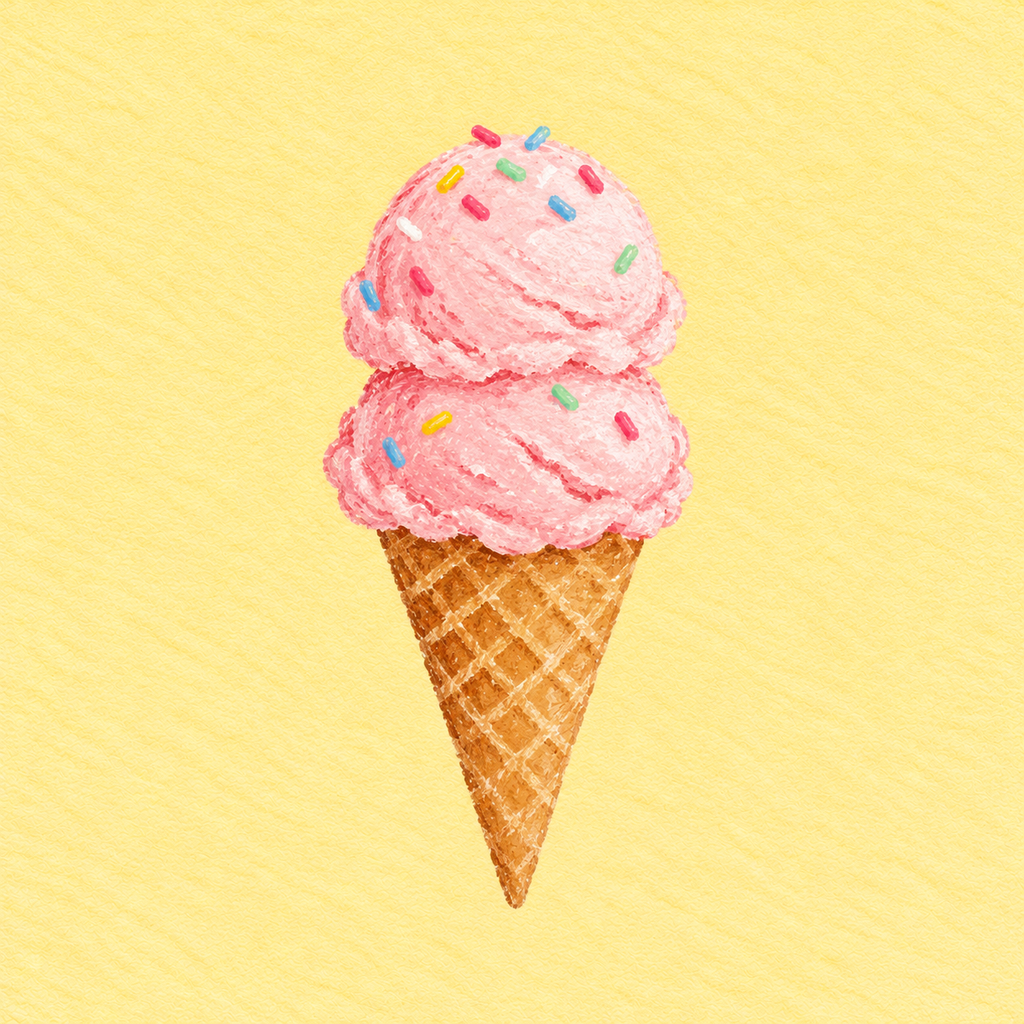 Strawberry Scoop Print