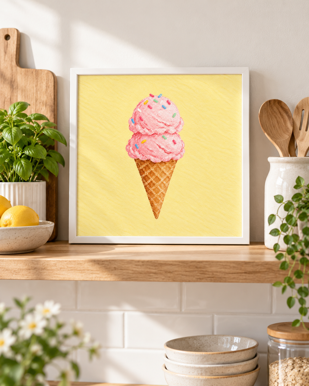 Strawberry Scoop Print