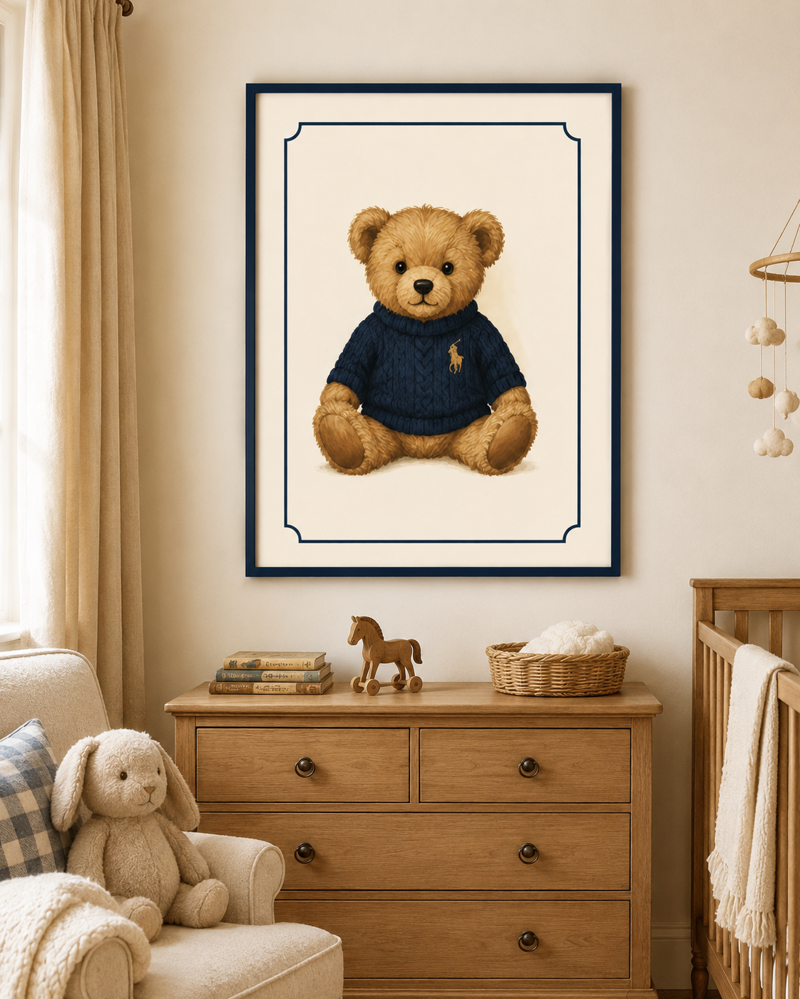 Teddy in Sweater Print