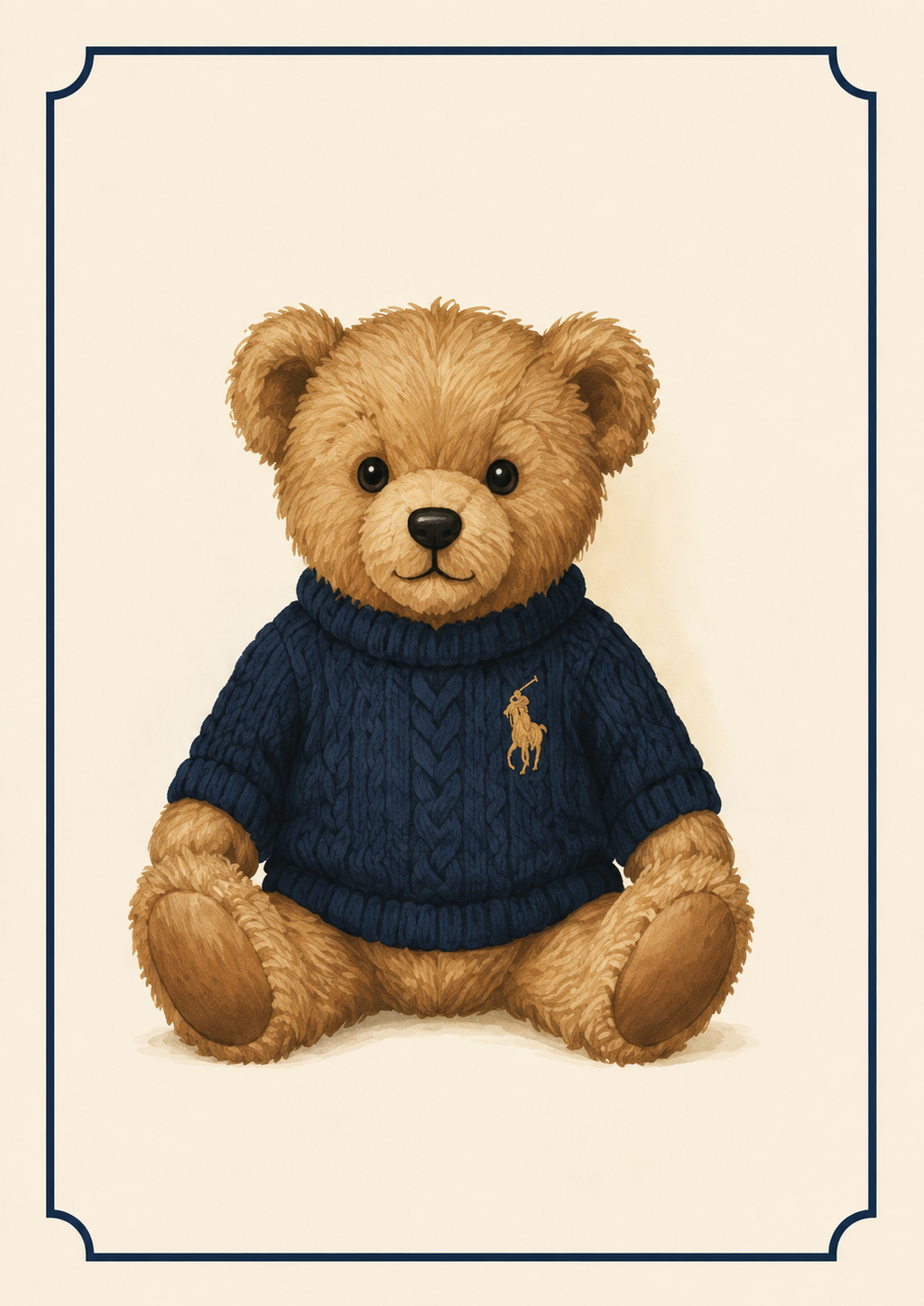 Teddy in Sweater Print