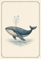 Whale Print