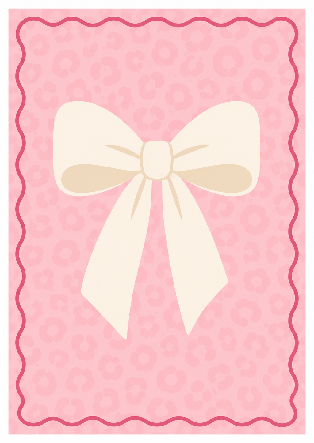 White Bow Print