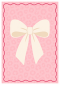 White Bow Print