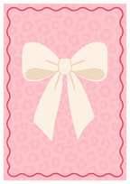 White Bow Print