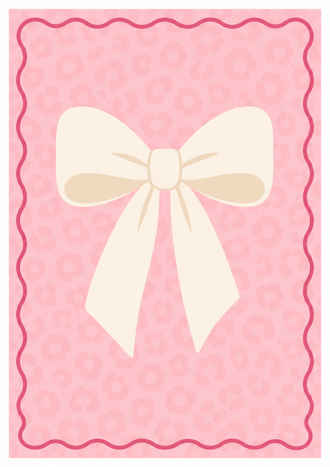 White Bow Print