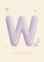 W is for Wonder Print